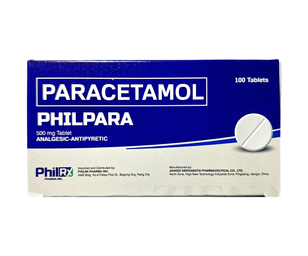 PHILPARA Paracetamol 500mg Tablet - Analgesic/Antipyretic